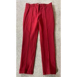 Chicos 1 So Slimming Red Straight-Leg Pants Small